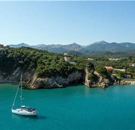 7 bedroom seafront luxury villa with pool & jacuzzi, near Acharavi, sleeps 14-15